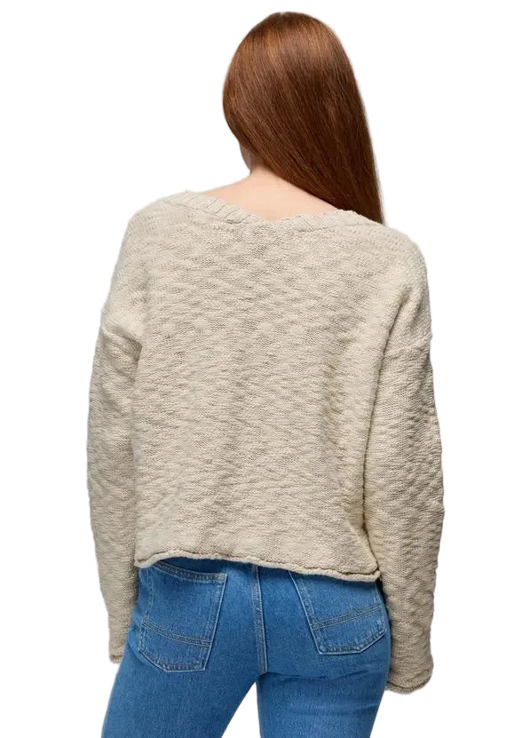 WOMEN'S PRANA SUNSHINE SUNSET SWEATER | BEACH PEBBLE - Image 2
