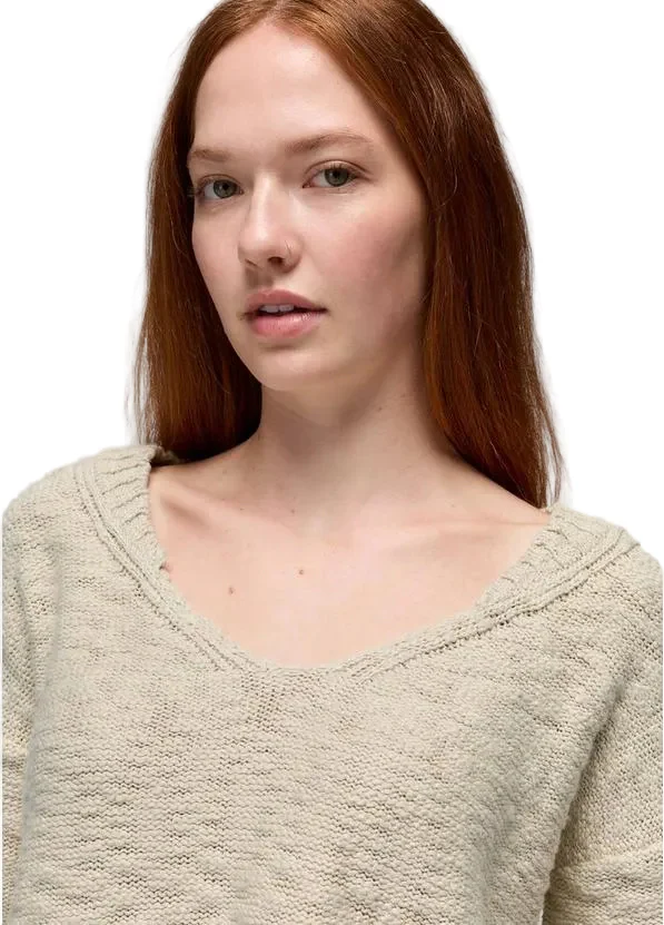 WOMEN'S PRANA SUNSHINE SUNSET SWEATER | BEACH PEBBLE - Image 3