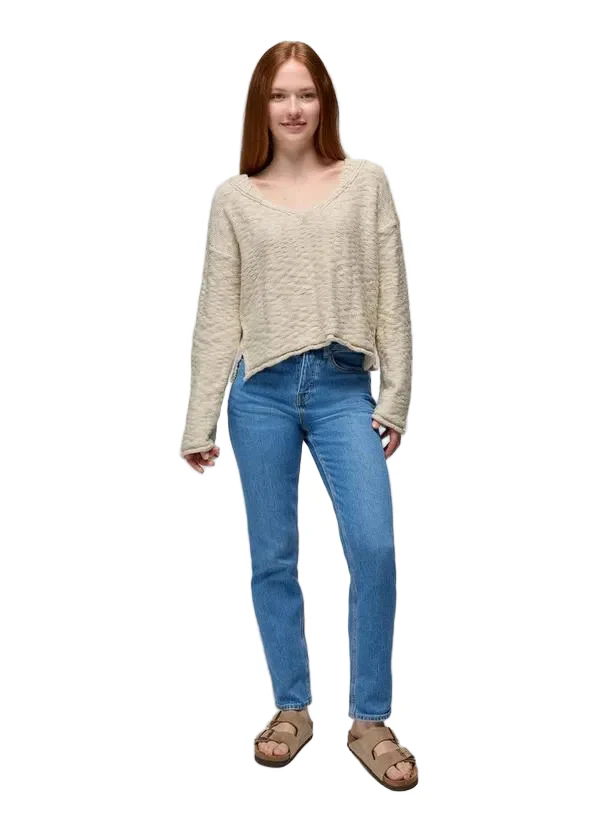 WOMEN'S PRANA SUNSHINE SUNSET SWEATER | BEACH PEBBLE - Image 5