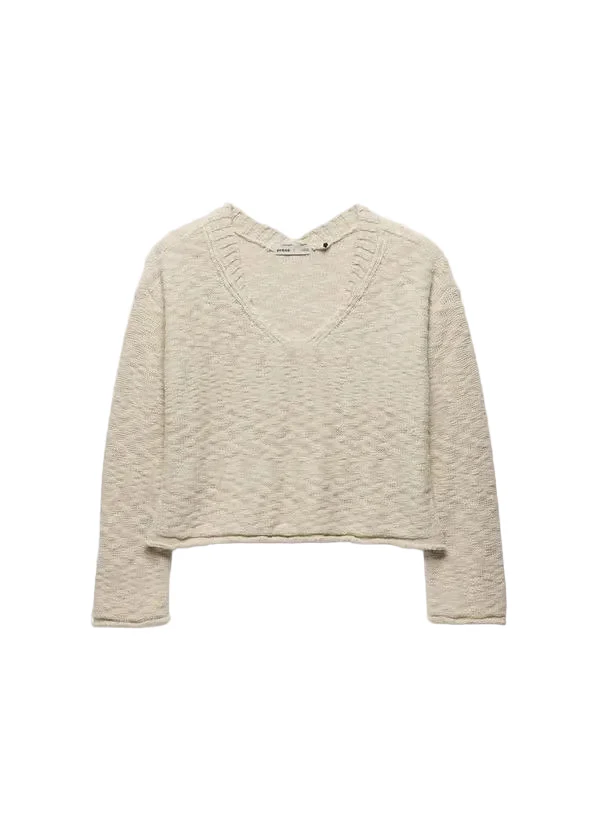 WOMEN'S PRANA SUNSHINE SUNSET SWEATER | BEACH PEBBLE - Image 6