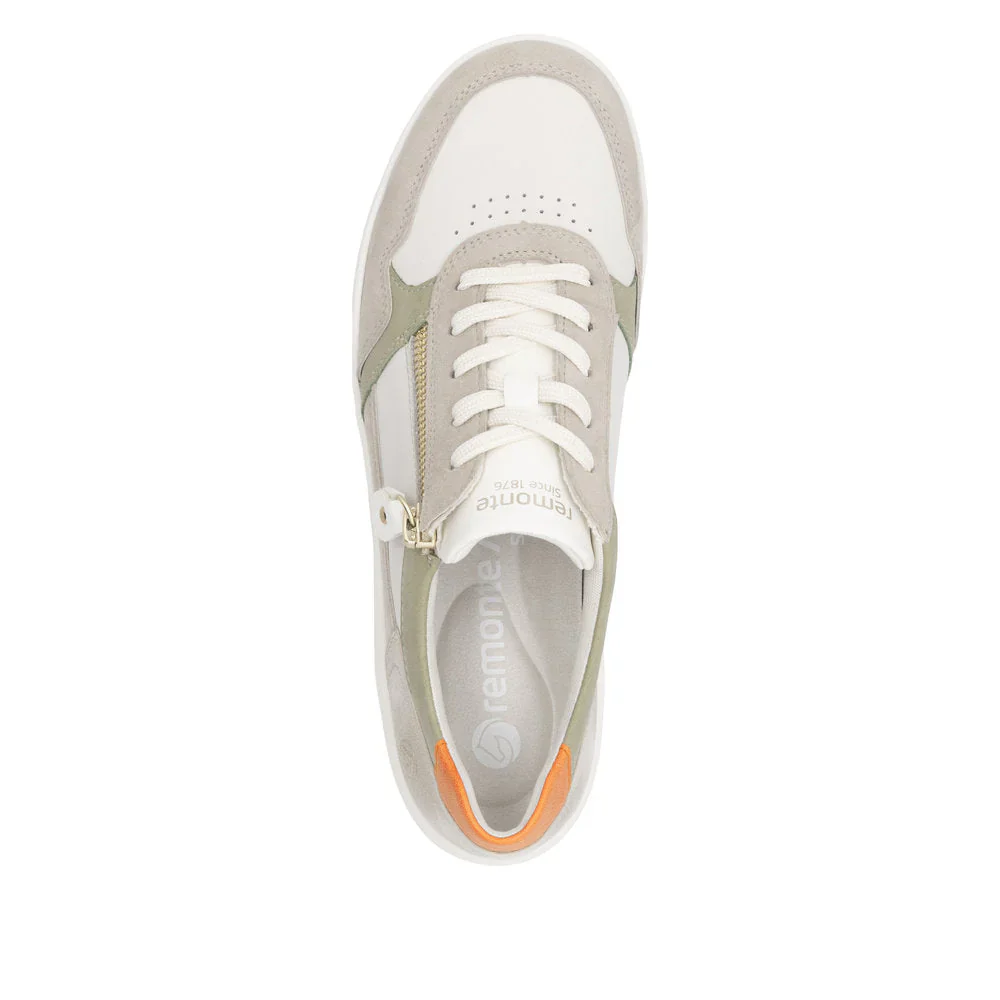 WOMEN'S REMONTE LOUANN 06 | LEHM / OFF WHITE / SALBEI / MUSCHEL / ORANGE - Image 4