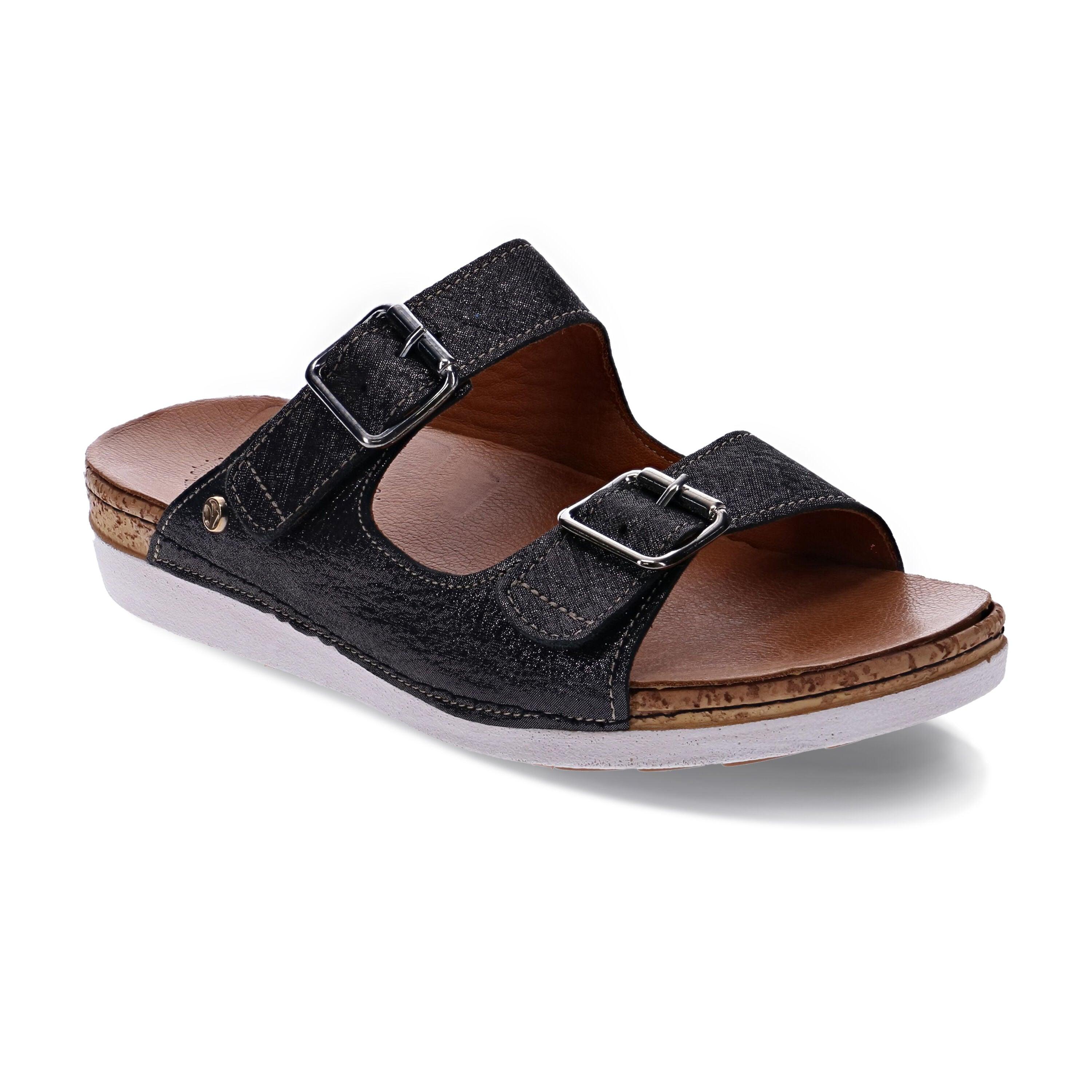WOMEN'S REVERE BRIGHTON SANDAL | BLACK LINEN - Image 3
