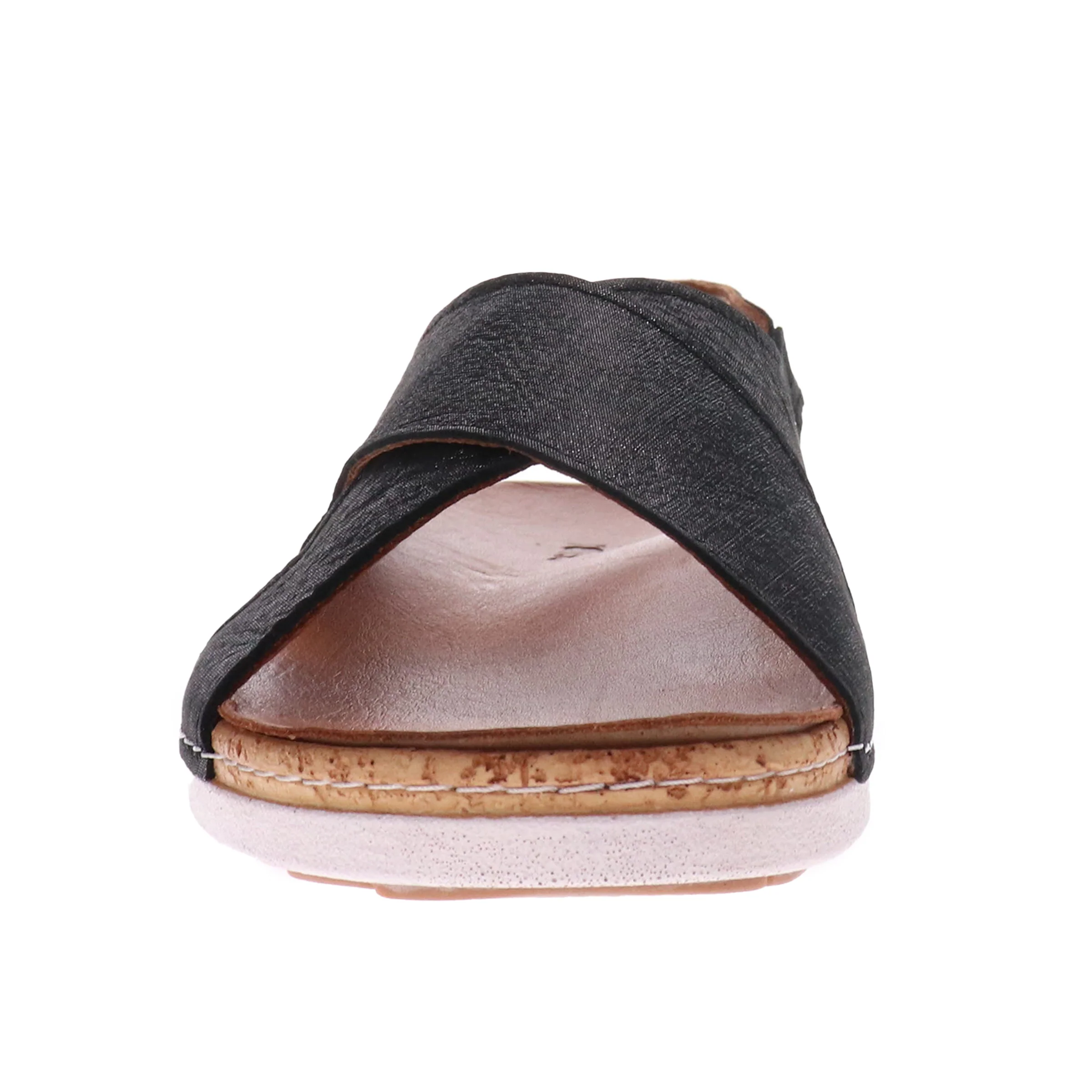 WOMEN'S REVERE COTTESLOE SANDAL | BLACK LINEN - Image 5