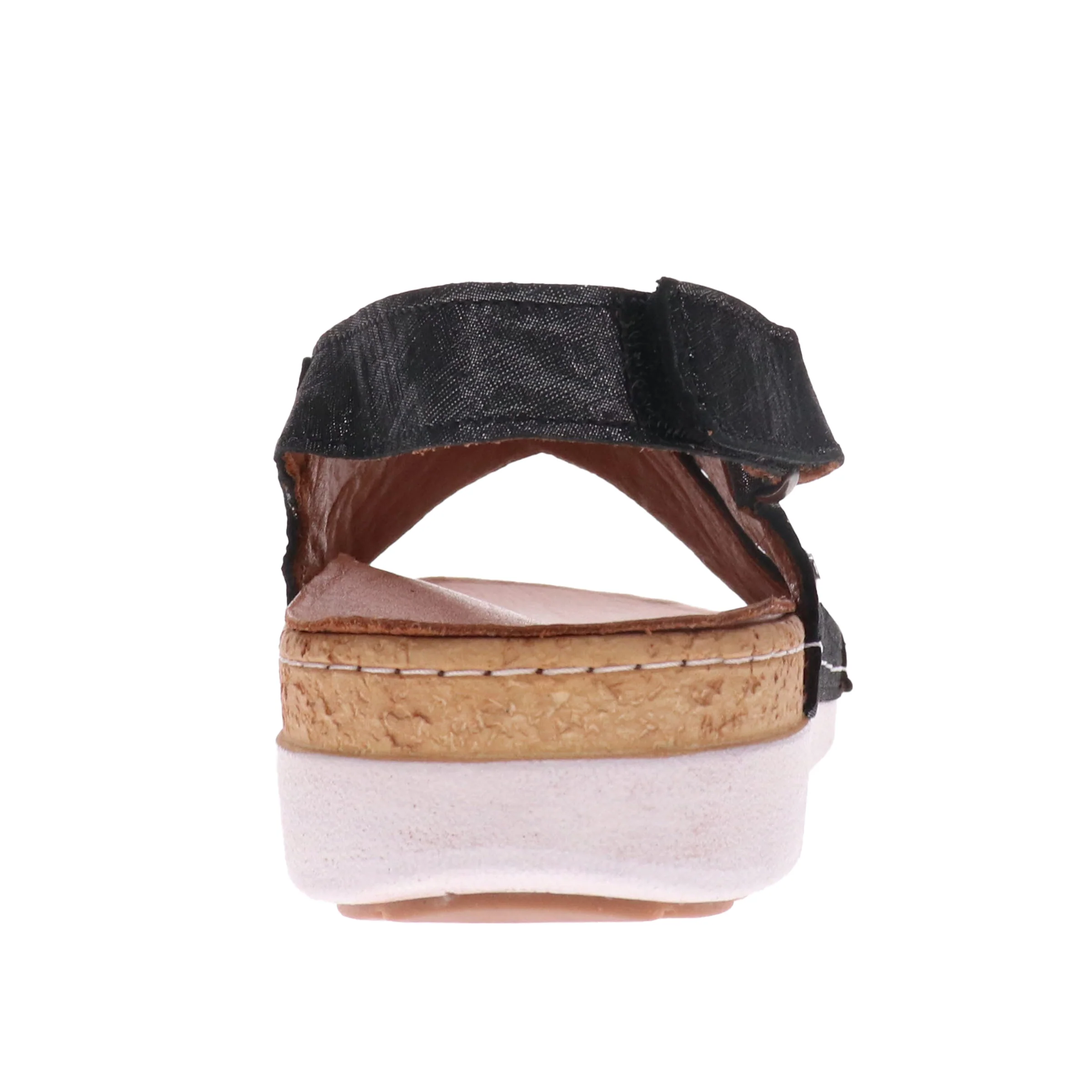 WOMEN'S REVERE COTTESLOE SANDAL | BLACK LINEN - Image 6