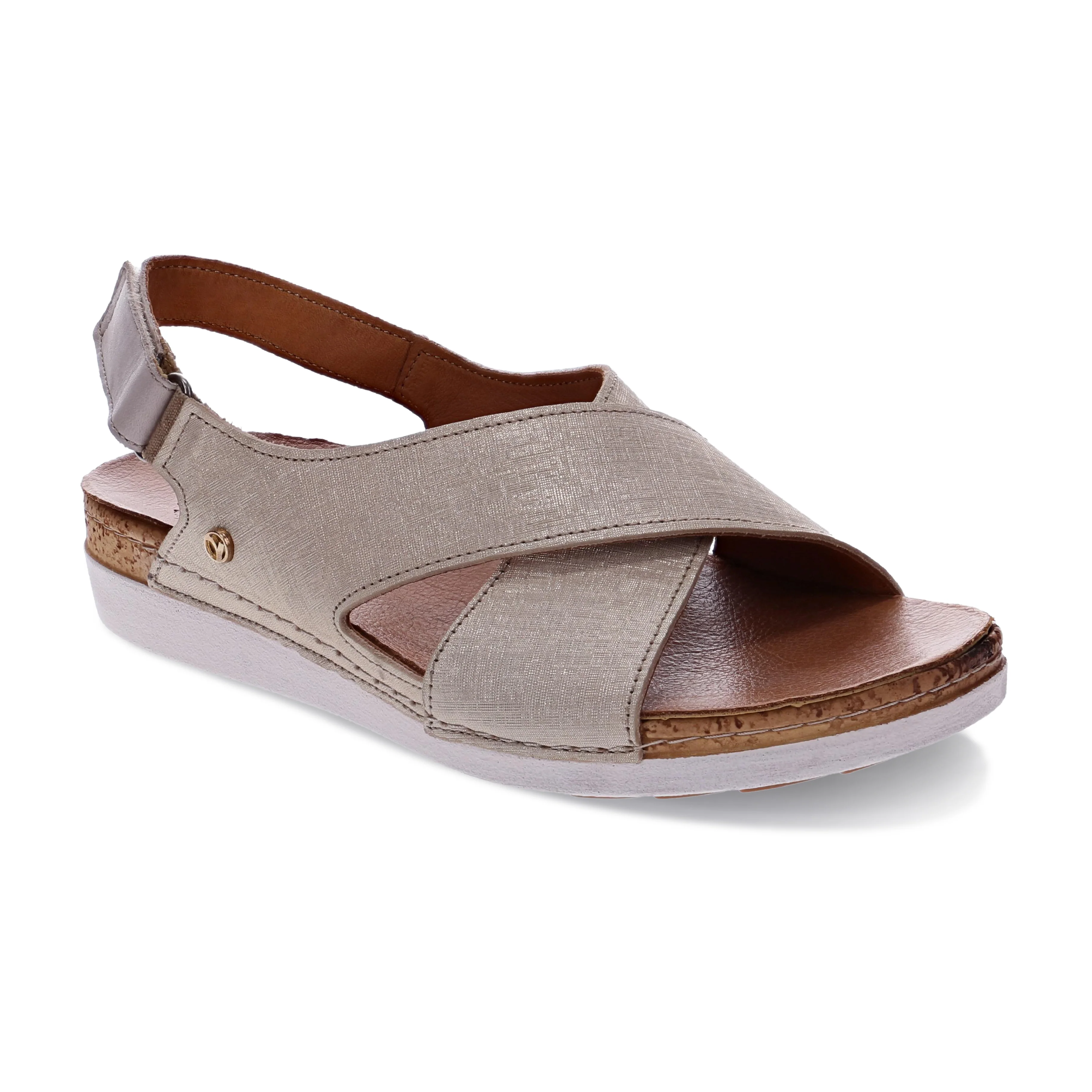 WOMEN'S REVERE COTTESLOE SANDAL | GOLD LINEN - Image 3