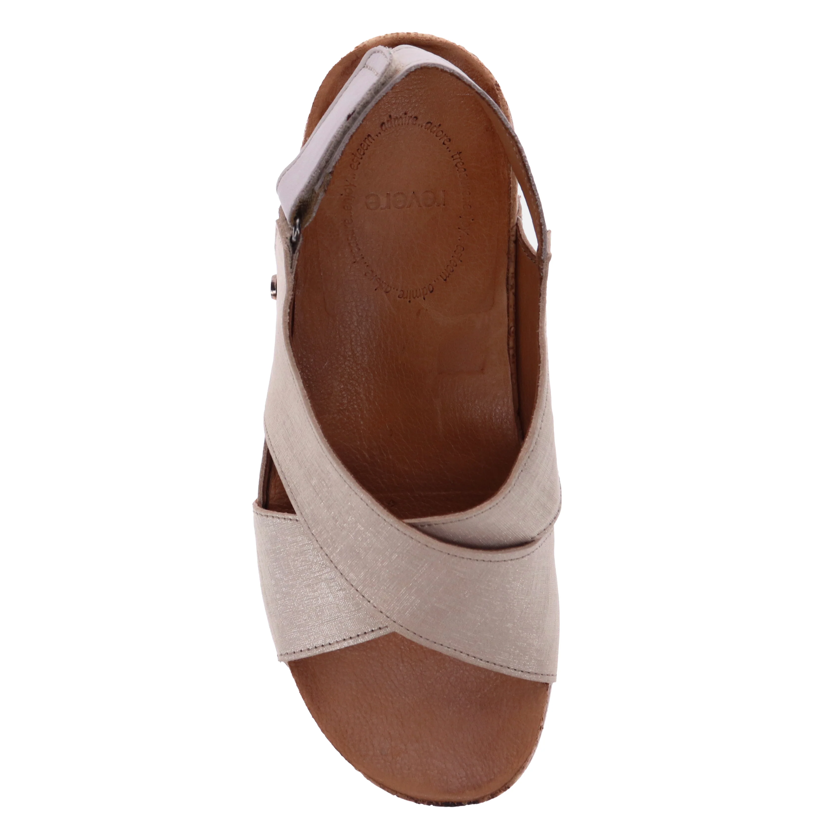 WOMEN'S REVERE COTTESLOE SANDAL | GOLD LINEN - Image 4