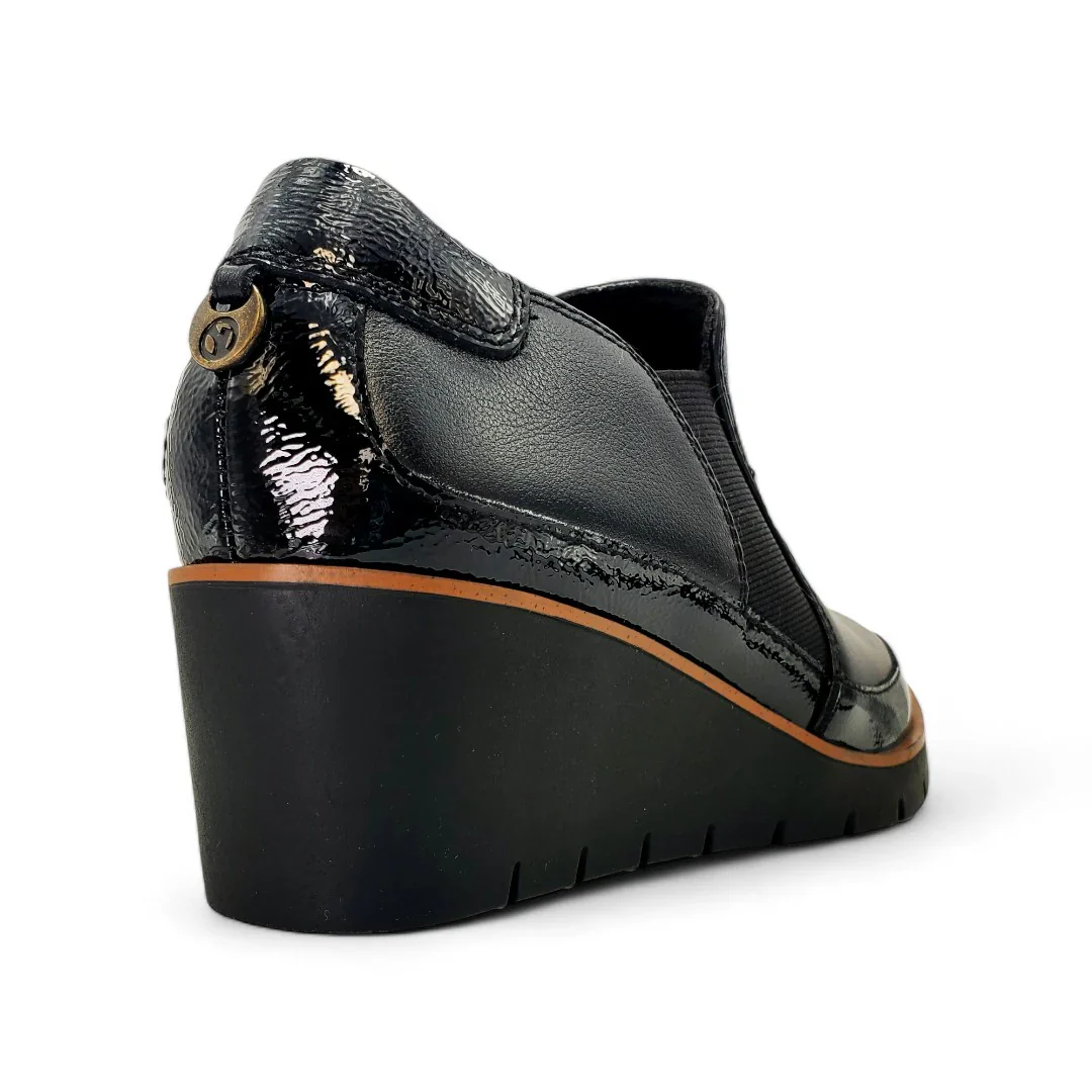 WOMEN'S REVERE MYKONOS WEDGE LOAFER | BLACK - Image 5