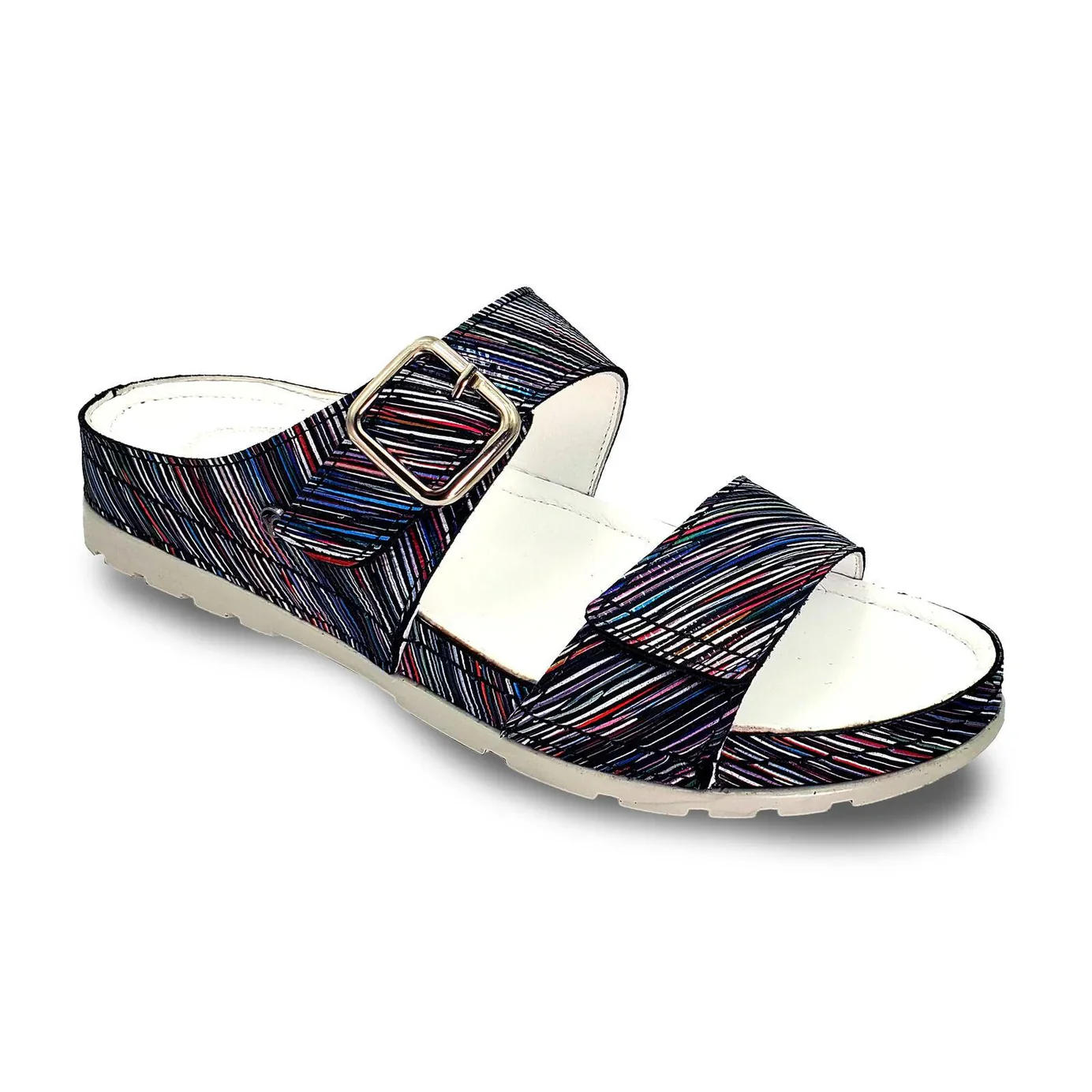 WOMEN'S REVERE PALMA SANDAL | BLACK STRIPE - Image 2