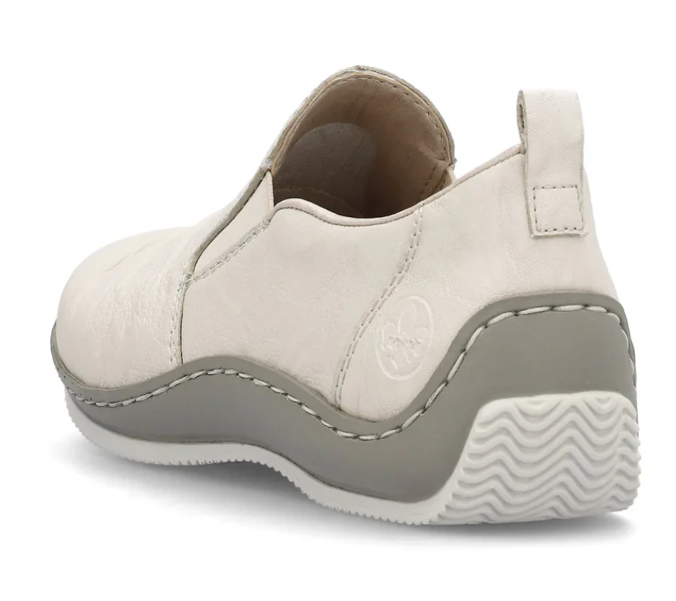 WOMEN'S RIEKER CELIA 89 LEATHER SLIP-ON | BEIGE - Image 3