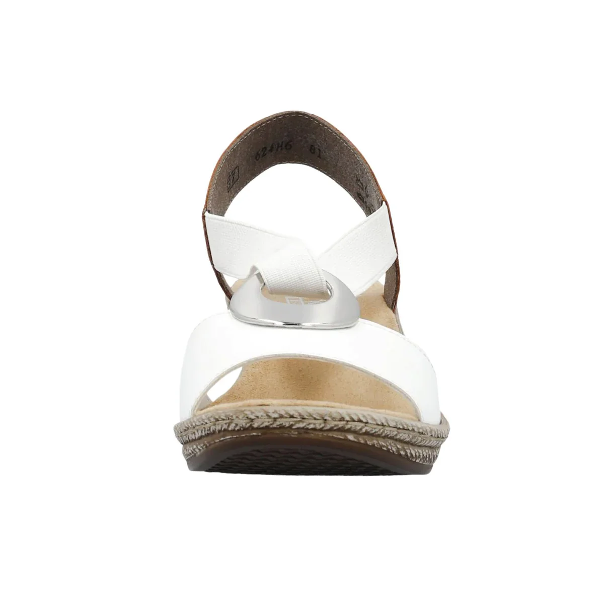 WOMEN'S RIEKER FANNI H6 WEDGE | WHITE / CAYENNE - Image 4