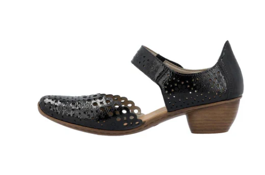WOMEN'S RIEKER MIRJAM 53 | NERO / BLACK PATENT - Image 2