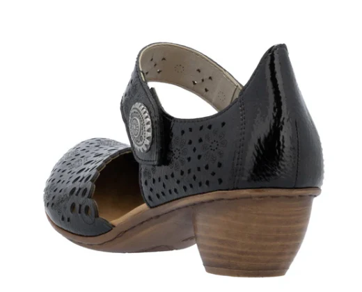 WOMEN'S RIEKER MIRJAM 53 | NERO / BLACK PATENT - Image 6