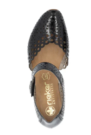 WOMEN'S RIEKER MIRJAM 53 | NERO / BLACK PATENT - Image 7
