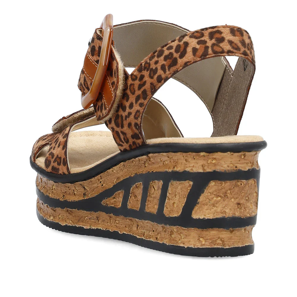 WOMEN'S RIEKER ROSE 76 WEDGE | LEO-NUSS / CAYENNE - Image 5