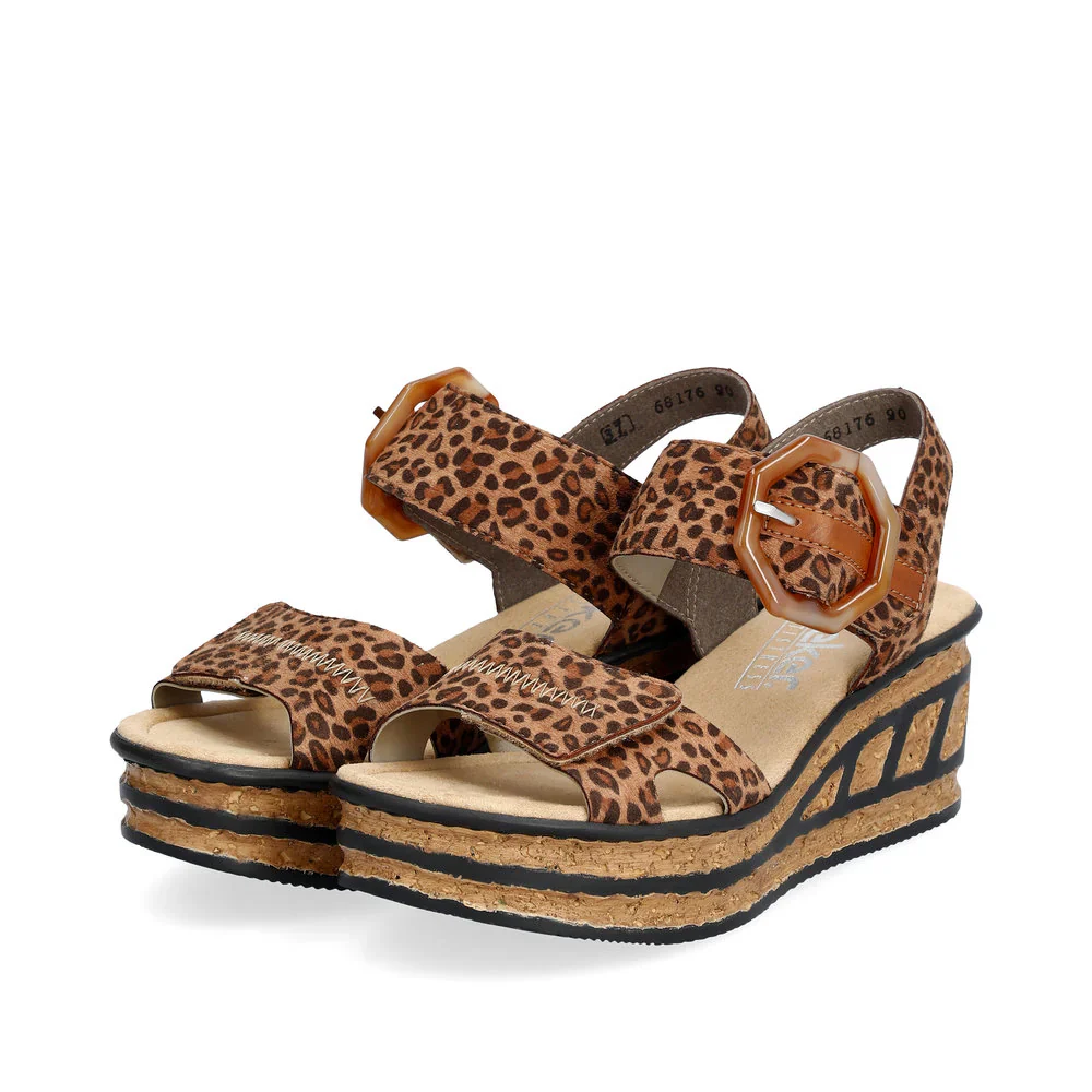 WOMEN'S RIEKER ROSE 76 WEDGE | LEO-NUSS / CAYENNE - Image 8