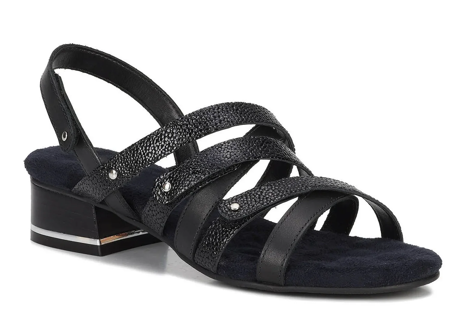 ROS HOMMERSON WOMEN'S BREEZE SANDAL | BLACK PEBBLE PATENT LEATHER - Image 2