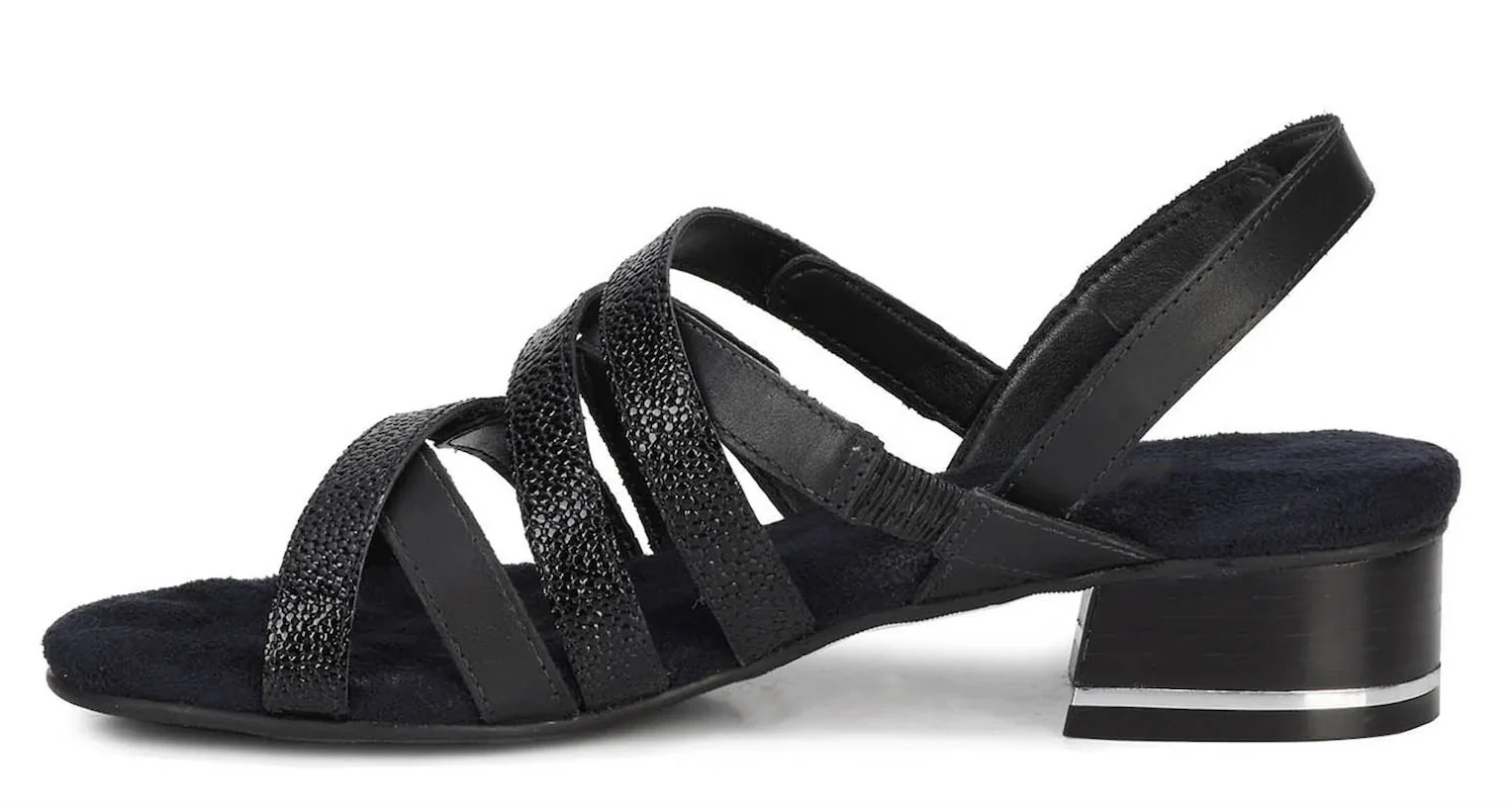 ROS HOMMERSON WOMEN'S BREEZE SANDAL | BLACK PEBBLE PATENT LEATHER - Image 3