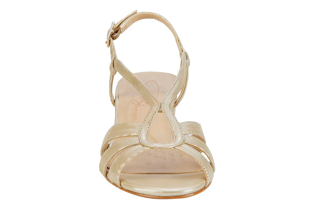 WOMEN'S ROS HOMMERSON LEANDRA HEEL | GOLD SPARKLE LEATHER - Image 4