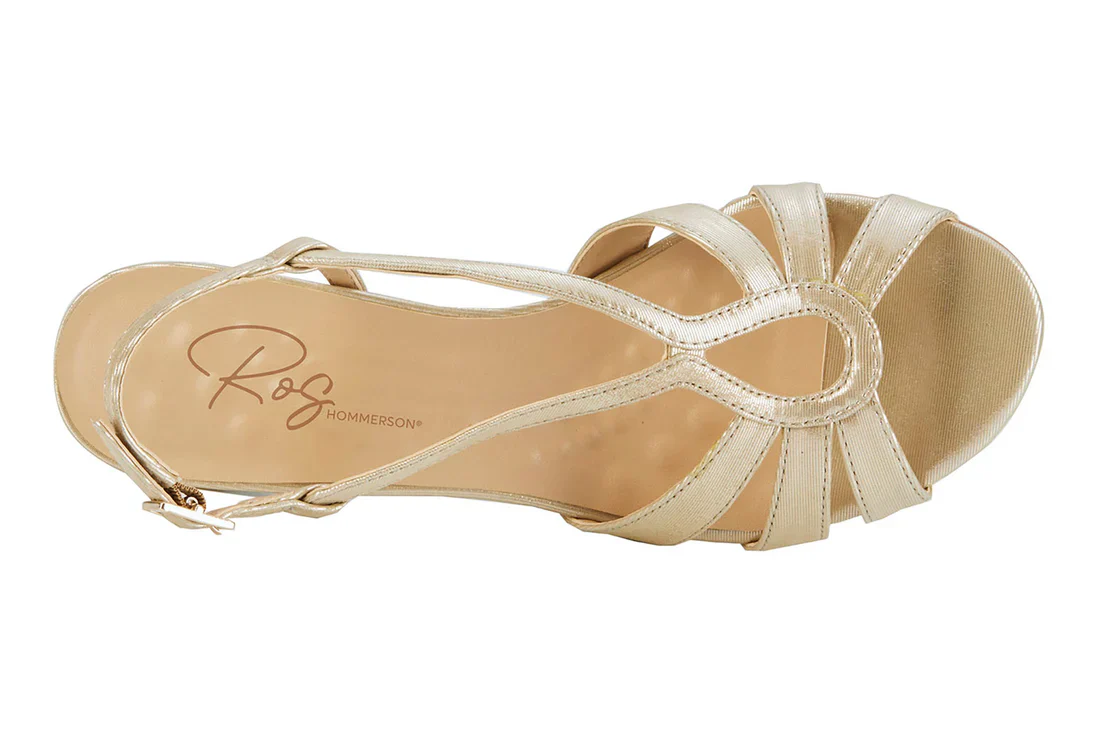 WOMEN'S ROS HOMMERSON LEANDRA HEEL | GOLD SPARKLE LEATHER - Image 6