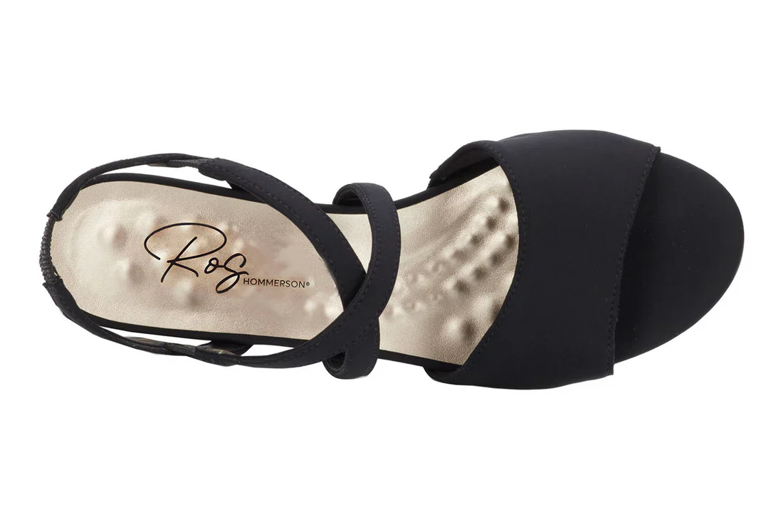 WOMEN'S ROS HOMMERSON LIZA HEEL | BLACK MICROTOUCH - Image 6