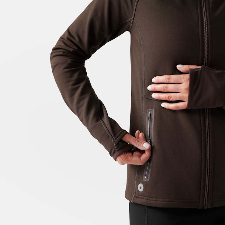 WOMEN'S SMARTWOOL ACTIVE FLEECE JACKET | MINK - Image 4