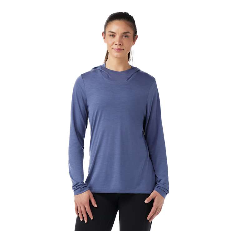 WOMEN'S SMARTWOOL ACTIVE ULTRALITE HOODIE | NIGHTFALL BLUE - Image 2