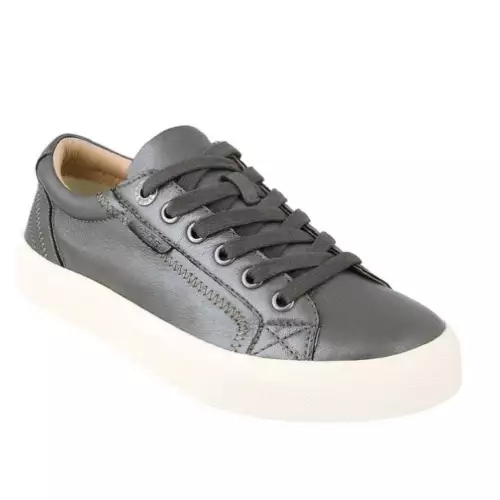 WOMEN'S TAOS PLIM SOUL LUX SNEAKER | PEWTER LEATHER - Image 4