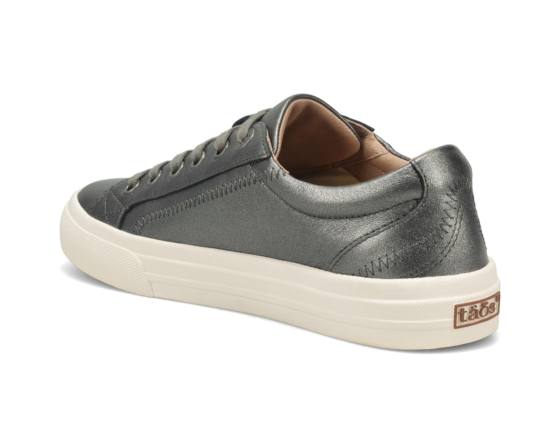 WOMEN'S TAOS PLIM SOUL LUX SNEAKER | PEWTER LEATHER - Image 5