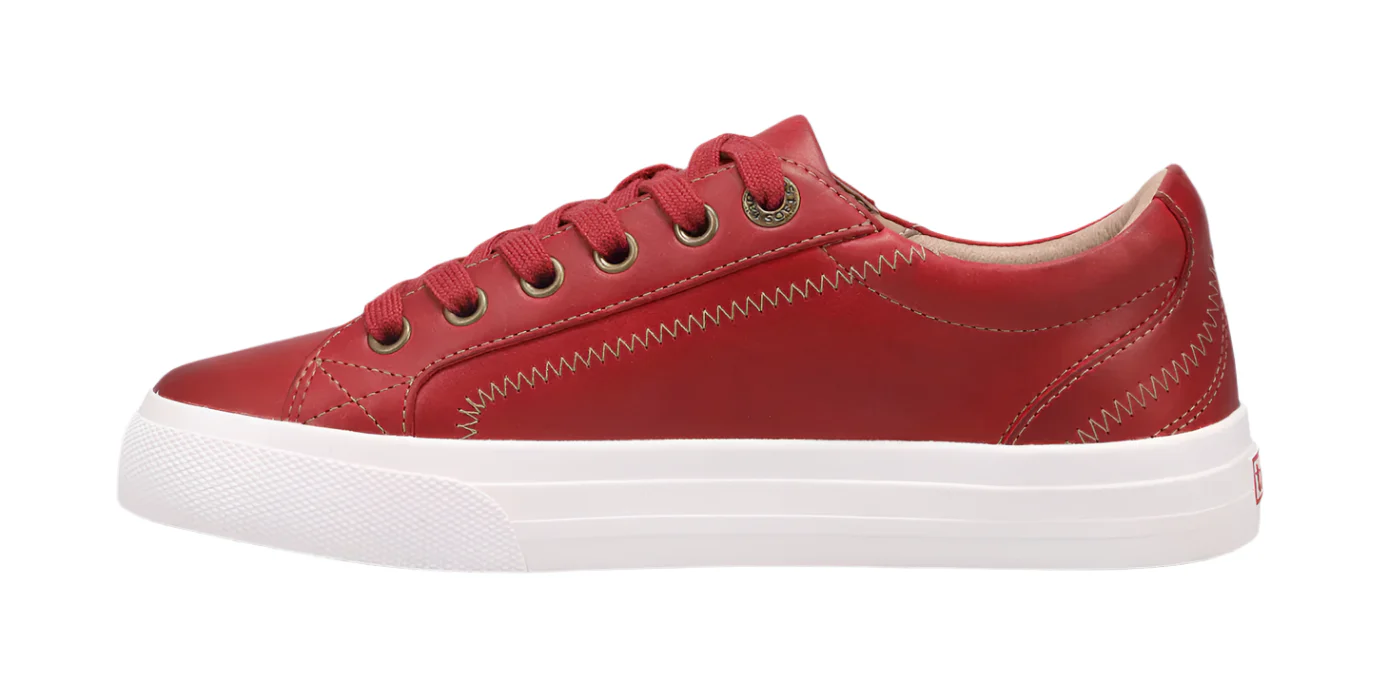 WOMEN'S TAOS PLIM SOUL LUX SNEAKER | RED LEATHER - Image 3