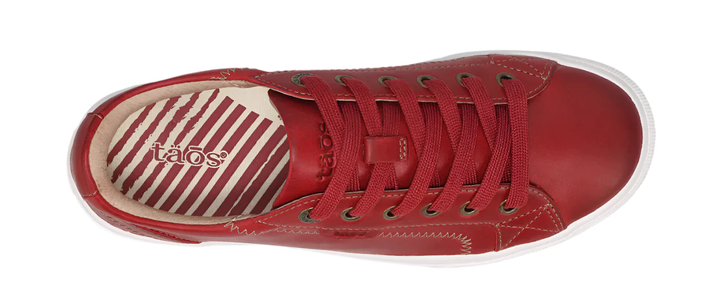WOMEN'S TAOS PLIM SOUL LUX SNEAKER | RED LEATHER - Image 5