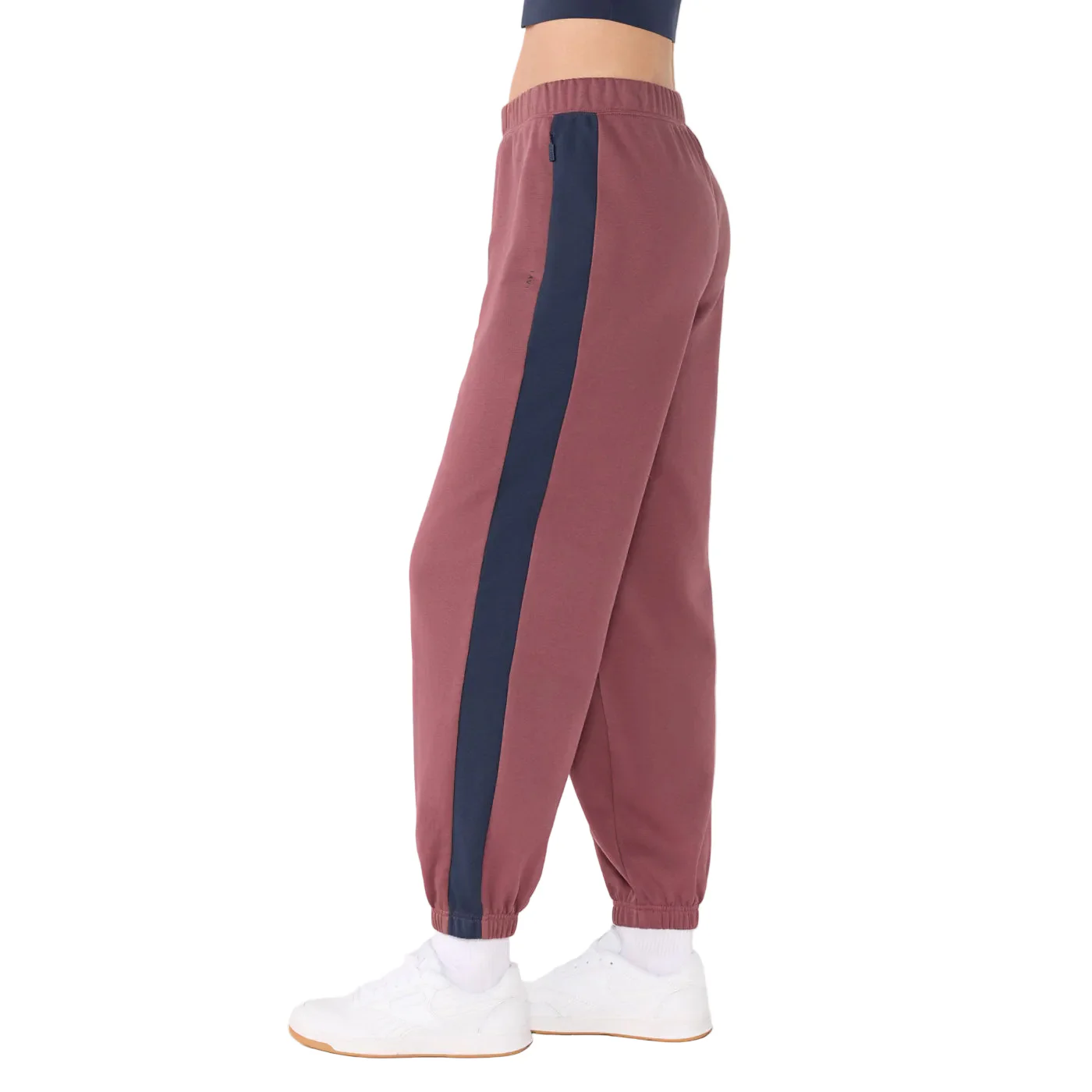 WOMEN'S TAVI FRENCH TERRY CONTRAST SWEATPANT | DEEP EMBER NAVY - Image 4