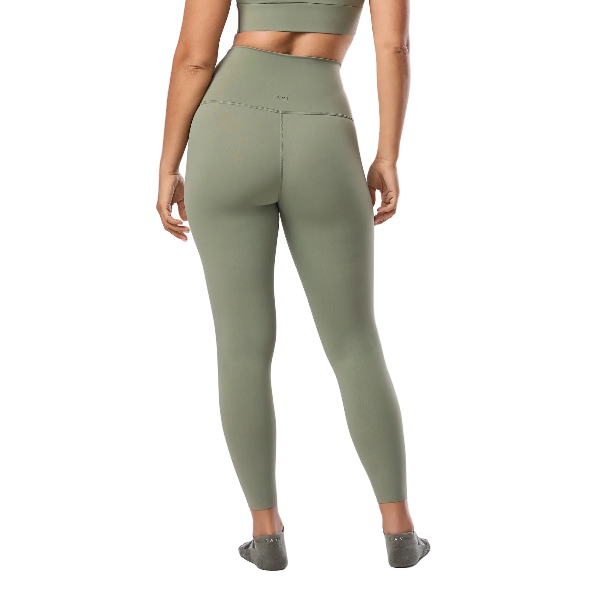 WOMEN'S TAVI HIGH WAISTED POCKET 7/8 PANTS | LEAF - Image 3