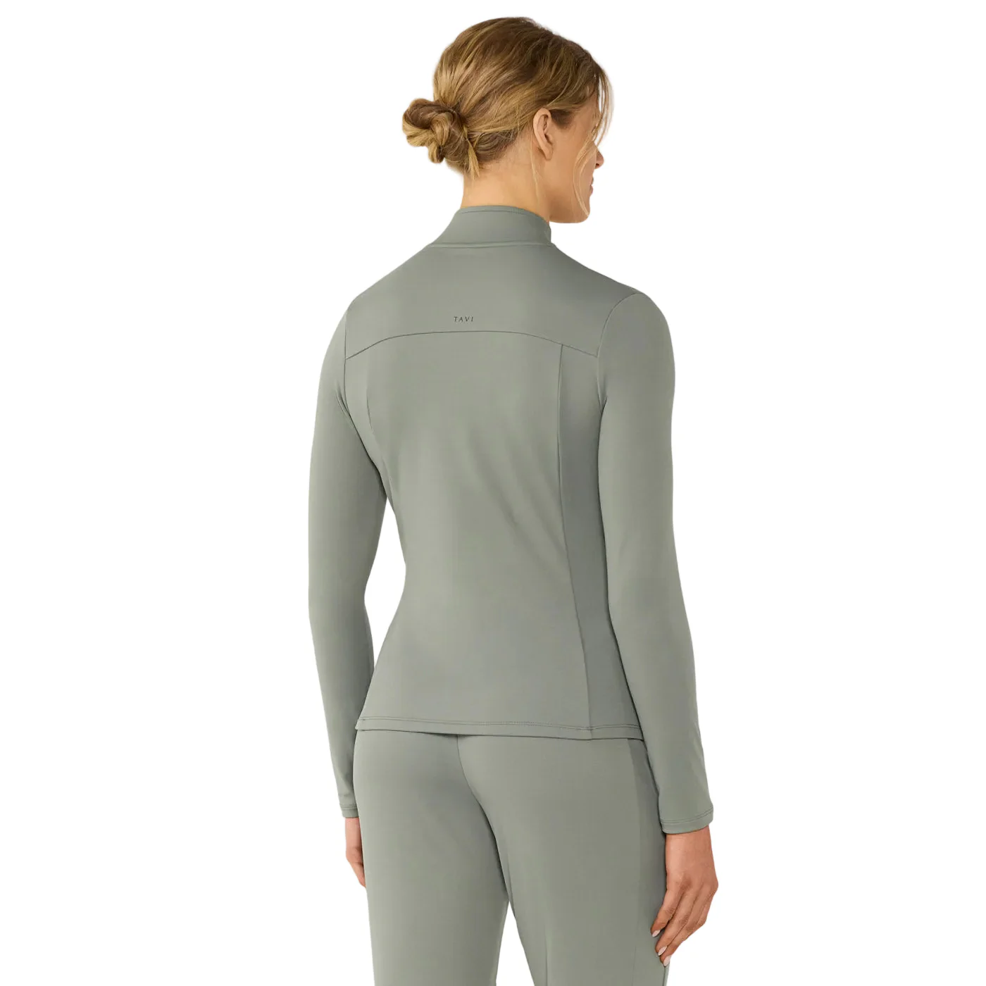 WOMEN'S TAVI MOCK NECK FULL ZIP JACKET | LEAF - Image 4