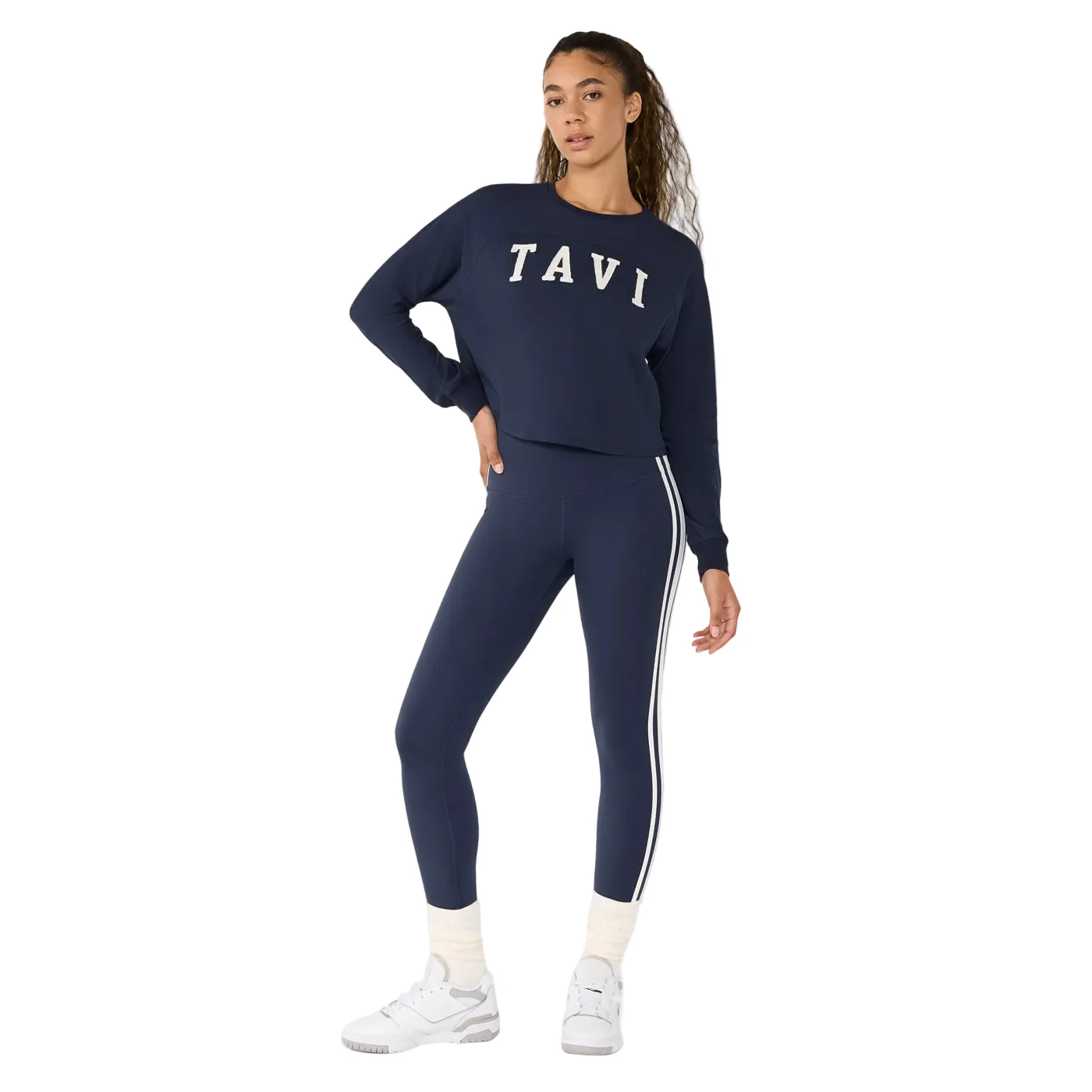 WOMEN'S TAVI LONG SLEEVE RAGLAN | NAVY - Image 2