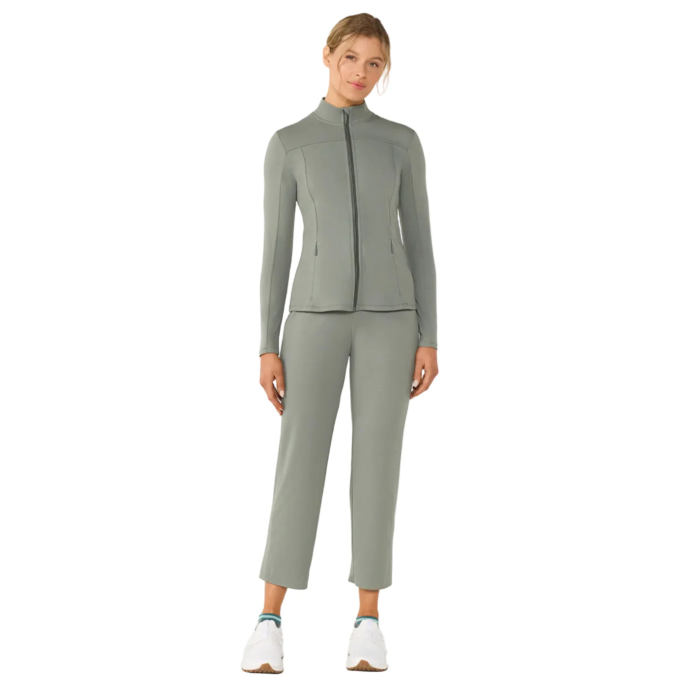 WOMEN'S TAVI MODERN ZIP JOGGER | LEAF - Image 2