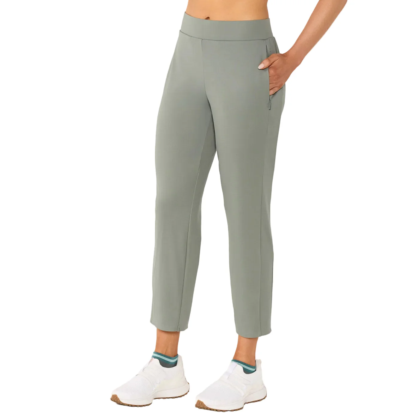 WOMEN'S TAVI MODERN ZIP JOGGER | LEAF - Image 3