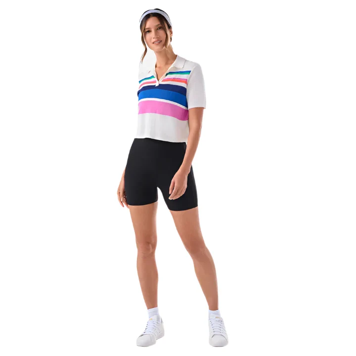 WOMEN'S TAVI PREP POLO SWEATER | THRIVE STRIPE - Image 6