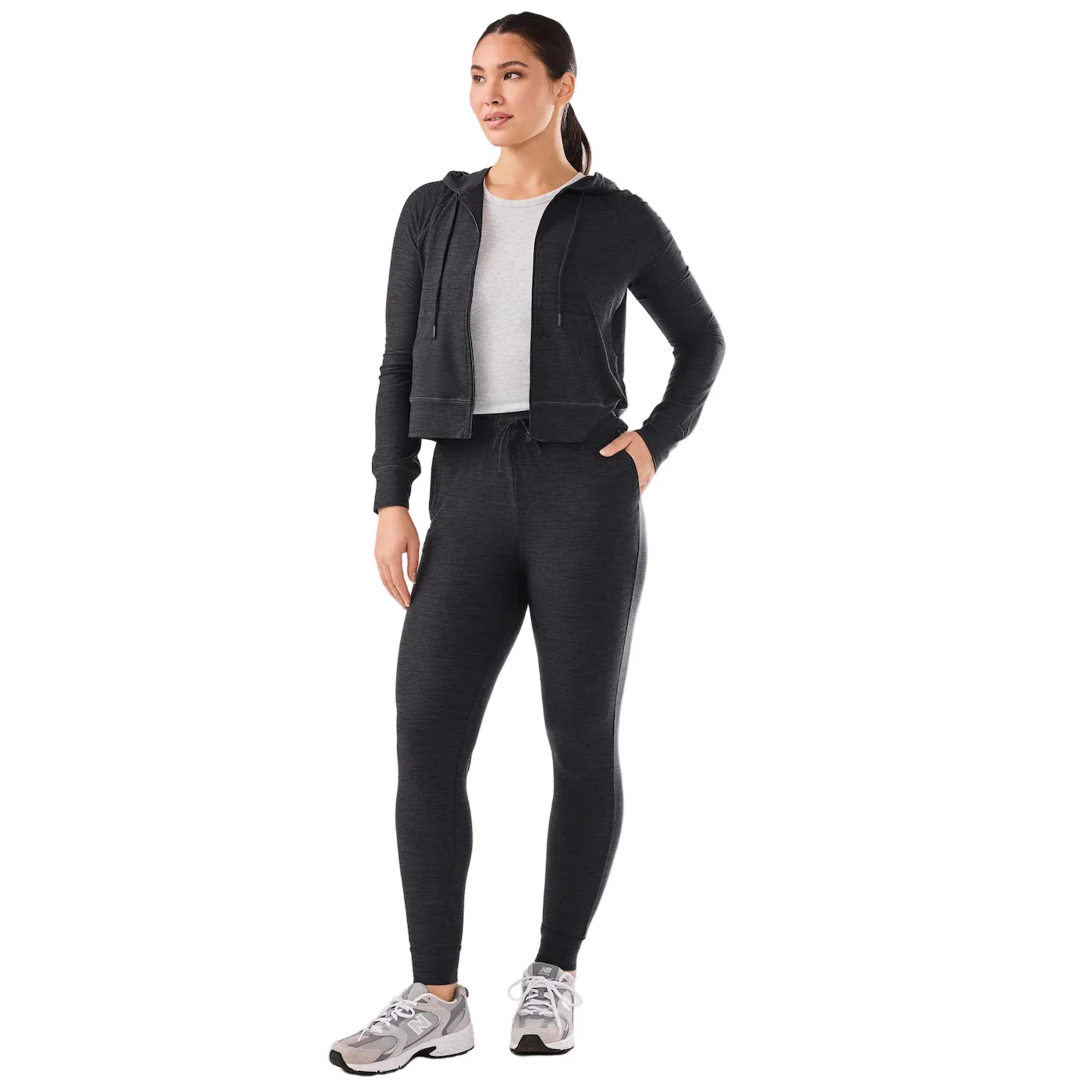 WOMEN'S TAVI SOFTTEC ZIP HOODIE | MIDNIGHT MELANGE SPACE DYE