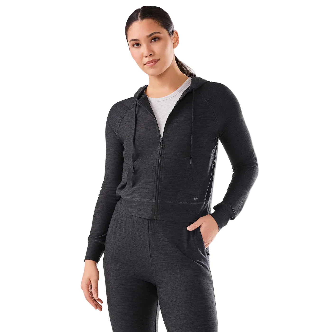 WOMEN'S TAVI SOFTTEC ZIP HOODIE | MIDNIGHT MELANGE SPACE DYE - Image 3
