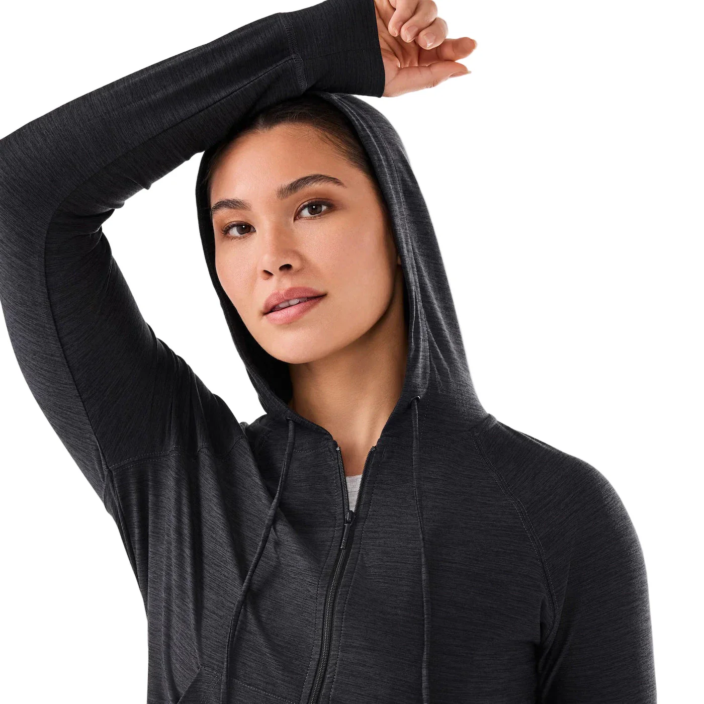 WOMEN'S TAVI SOFTTEC ZIP HOODIE | MIDNIGHT MELANGE SPACE DYE - Image 6