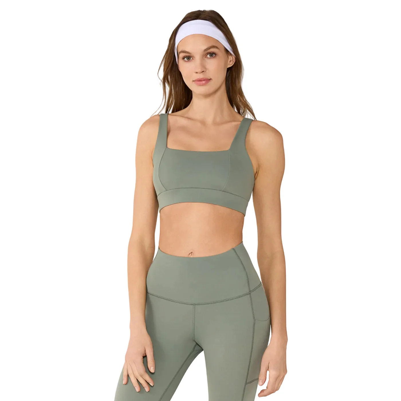WOMEN'S TAVI SQUARE NECK BRA |  LEAF