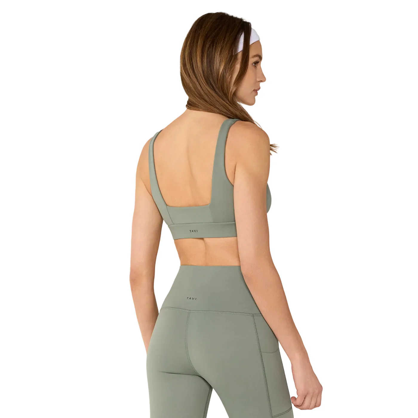 WOMEN'S TAVI SQUARE NECK BRA |  LEAF - Image 3