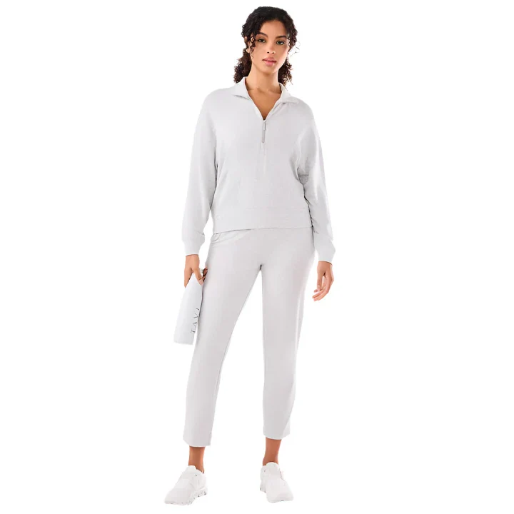 WOMEN'S TAVI TAVILUXE® 3/4 ZIP COZY FLEECE PULLOVER | ASH - Image 7