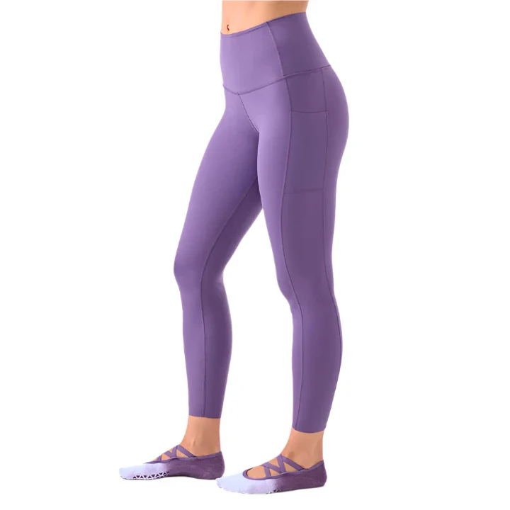 WOMEN'S TAVI TAVISCULPT® HIGH WAISTED POCKET 7/8 LEGGINGS | GRAPE - Image 3