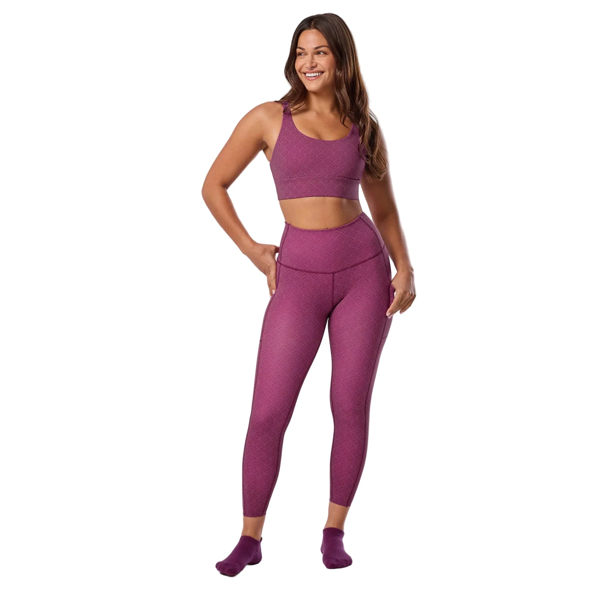 WOMEN'S TAVISCULPT HIGH WAISTED POCKET 7/8 LEGGINGS | FANFARE - Image 4