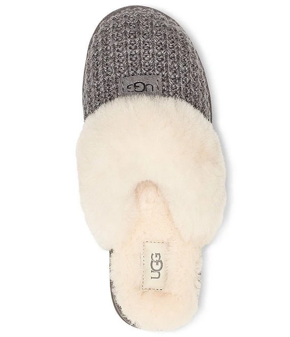 WOMEN'S UGG COZY KNIT SLIPPER | CHARCOAL - Image 5