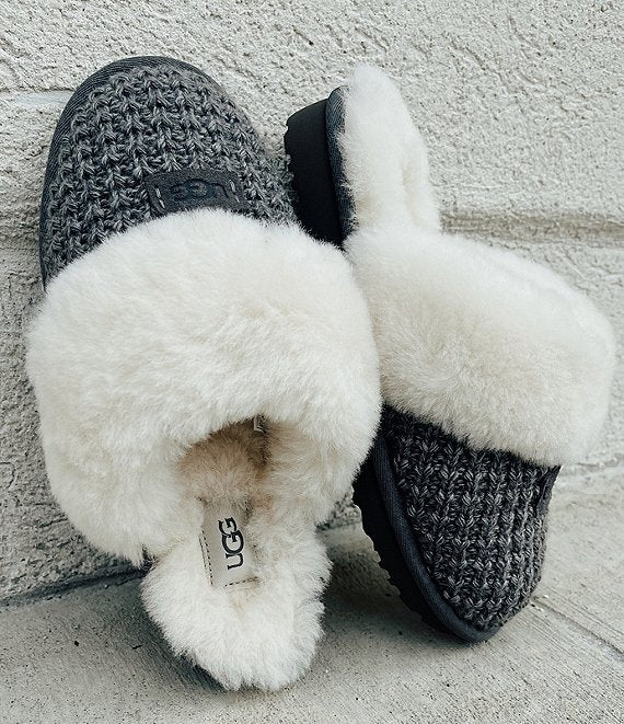 WOMEN'S UGG COZY KNIT SLIPPER | CHARCOAL - Image 8
