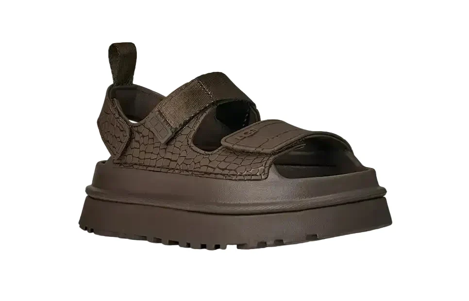WOMEN'S UGG GOLDENGLOW EMBOSSED SANDAL | DENSE SMOKE - Image 3