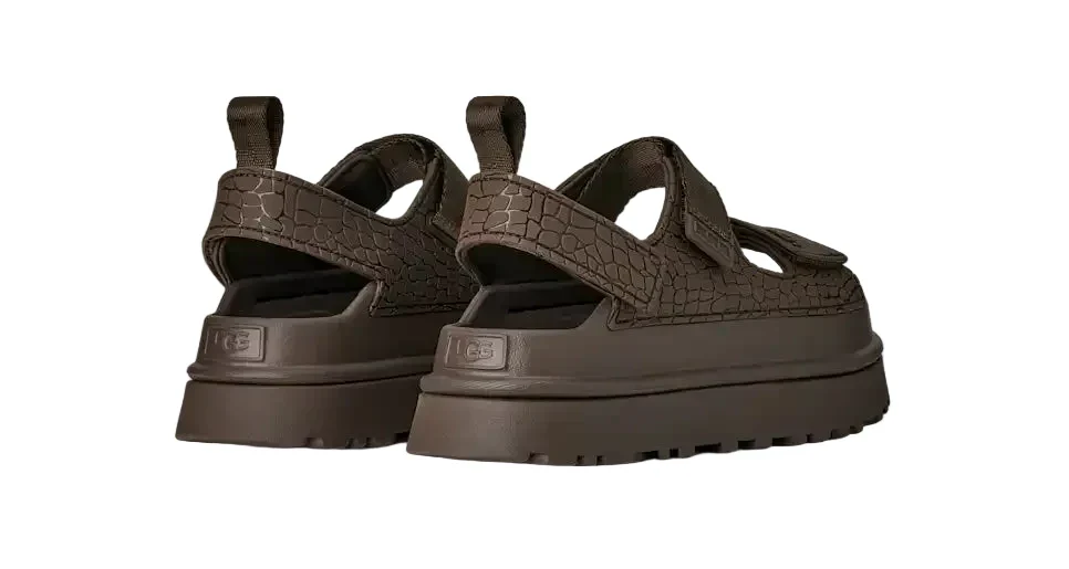 WOMEN'S UGG GOLDENGLOW EMBOSSED SANDAL | DENSE SMOKE - Image 6
