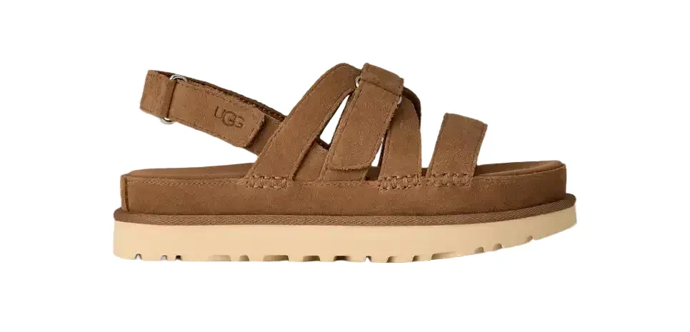 WOMEN'S UGG GOLDENSTAR GLEAM SANDAL | CHESTNUT
